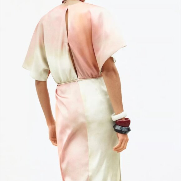 ZARA Satin Draped Midi Dress – Size XL | New, Never Worn 🧡 - Picture 5 of 15